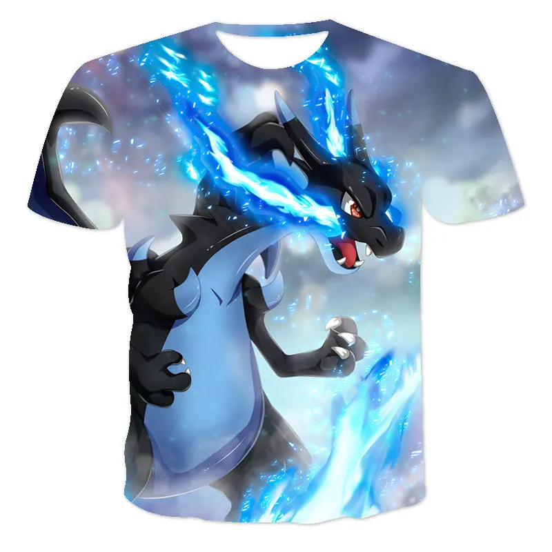 

Baby Animation 2021spring And Summer New Boys And Girls 3D Pattern Short-Sleeved T-Shirt O-Neck Hip-Hop Animation Cartoon 4T-14T