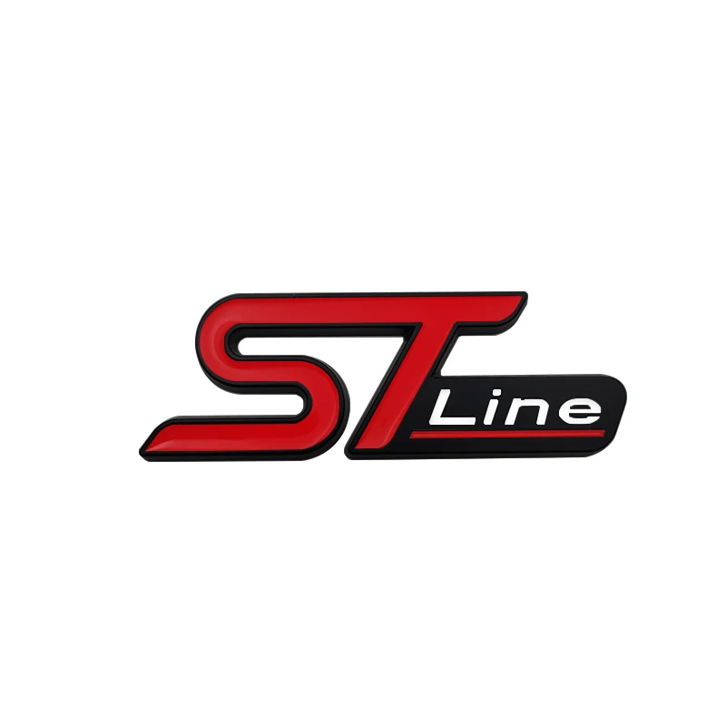 

Car-Styling Metal Stickers ST Emblem Grille Badge For Ford ST LINE FIESTA FOCUS MONDEO Shelby Edge Ecosport Kuga Mustang