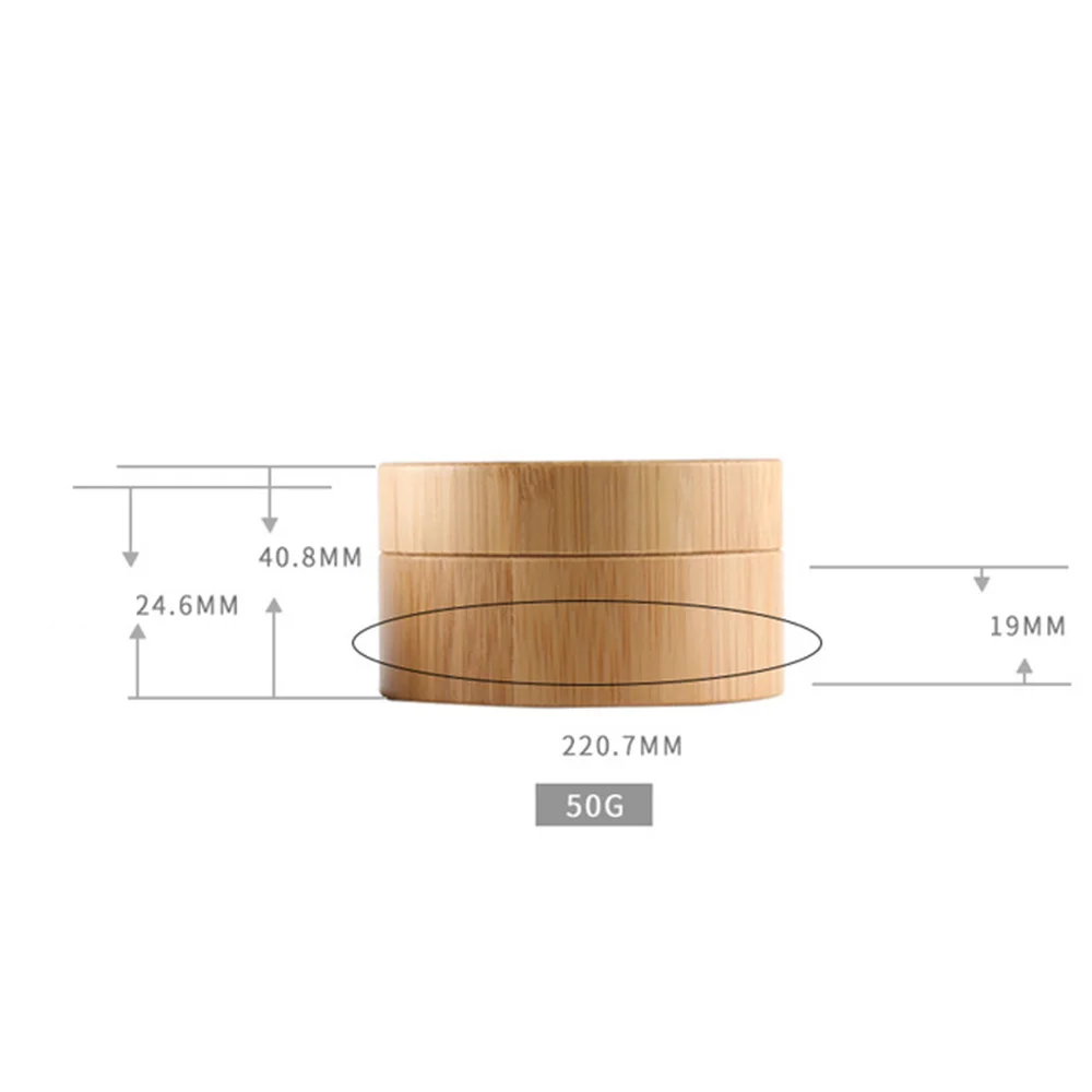 

Bamboo Face Cream Jar Empty Facial Cream Container Refillable Bottle High-grade DIY Cream Refillable Storage Box
