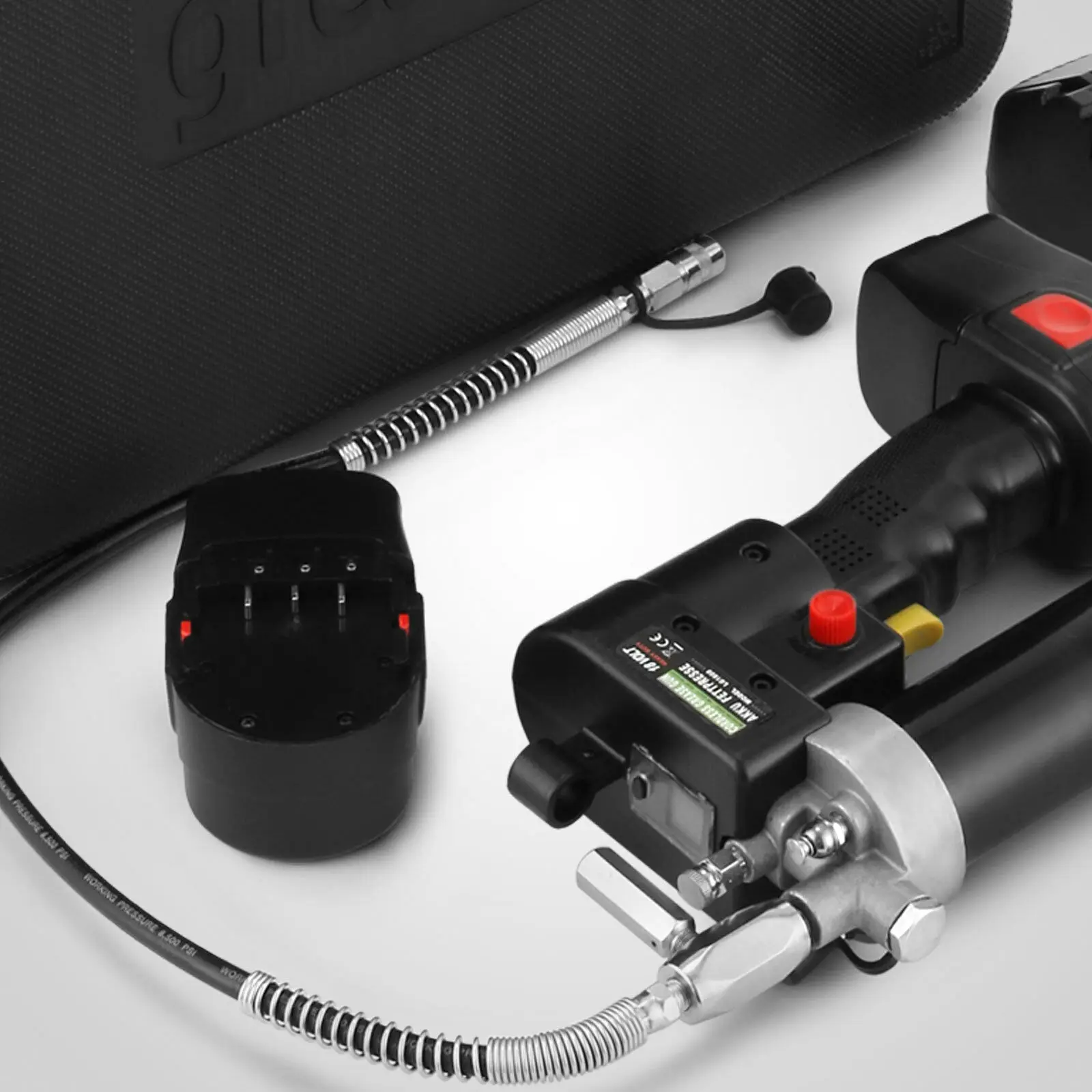 Электрический смазочный пистолет аккумуляторная батарея 18 в 107 см psi тяжелая + 2