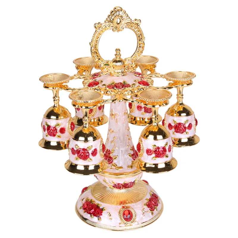 

Русская Бытовая стойка для Винных Бокалов в европейском стиле подвесной вверх дном гостиничный ретро набор для гостиной декоративные аксе...