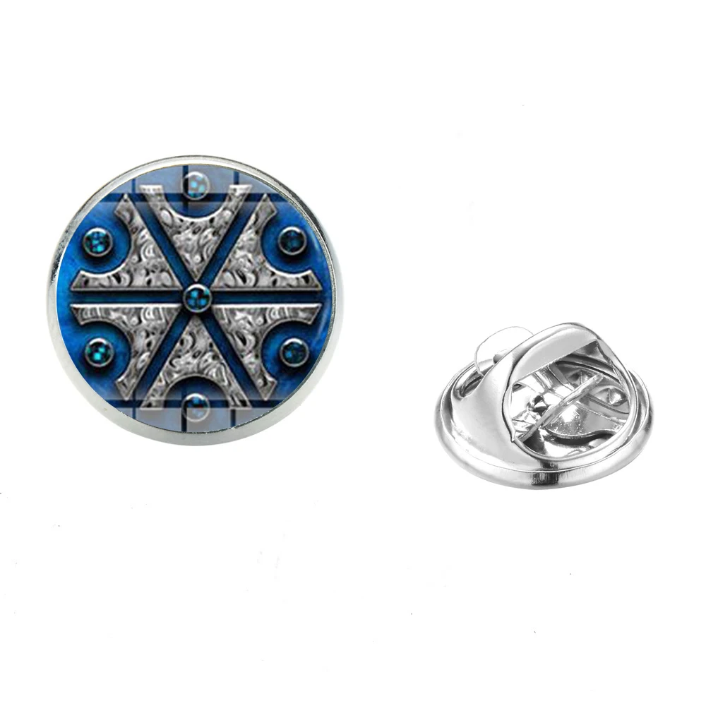 Славянские царапины Перуна значки для лацканов стеклянные круглые из