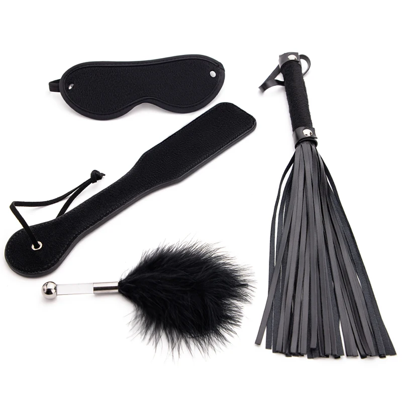 Набор для бондажа BLACKWOLF BDSM 4 шт. маска глаз кнут Анальная пробка секс игры