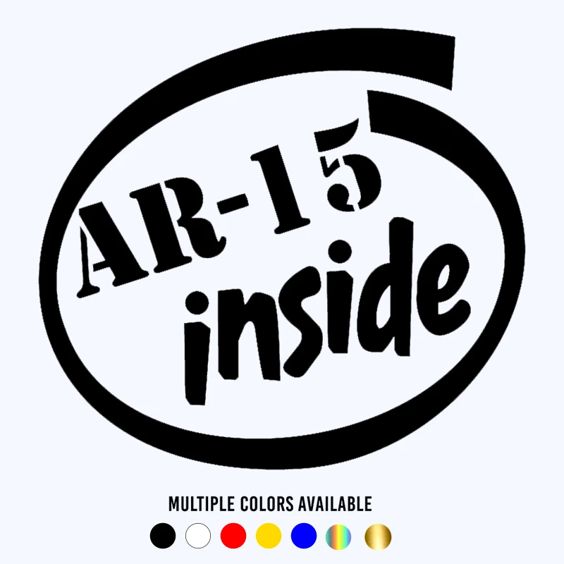 

CK20616# Various Sizes Die-Cut Vinyl Decal AR15 Inside Car Sticker Waterproof Auto Decors on Bumper Rear Window