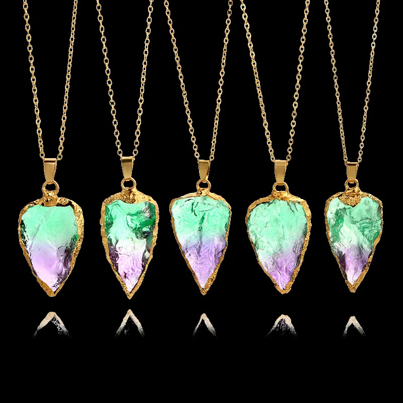 Ожерелье Неправильной геометрической формы с натуральным камнем | Украшения и