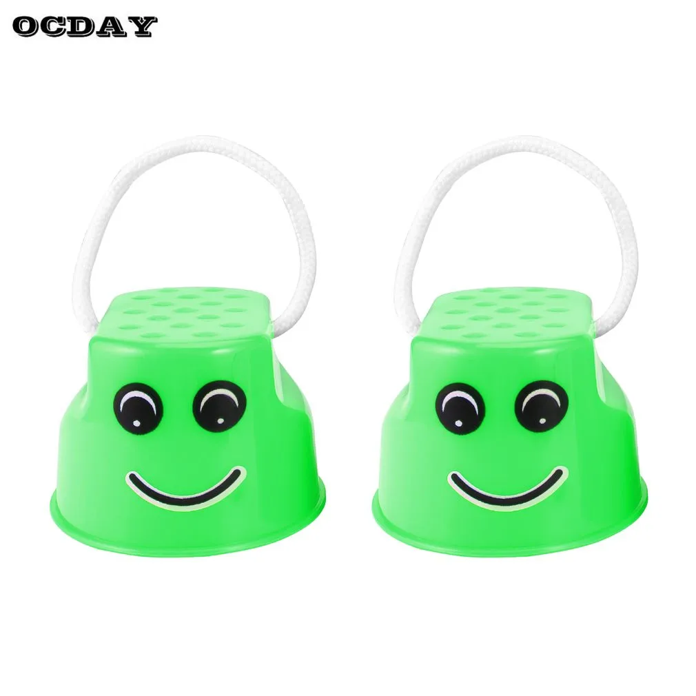 OCDAY, 7 цветов, 1 шт., Walk Stilt игрушка для прыжков, пластиковый узор с улыбающимся лицом, для детей, для активного отдыха, Спортивная тренировка баланса игрушка-лучший подарок