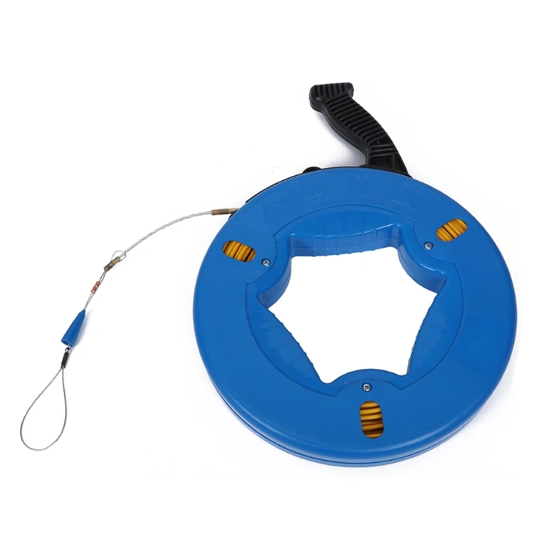

203F Electrician Threader Fish Tape Reel Spring-Steel Fishtape for Electric or Communication Wire Puller Electrician Threade