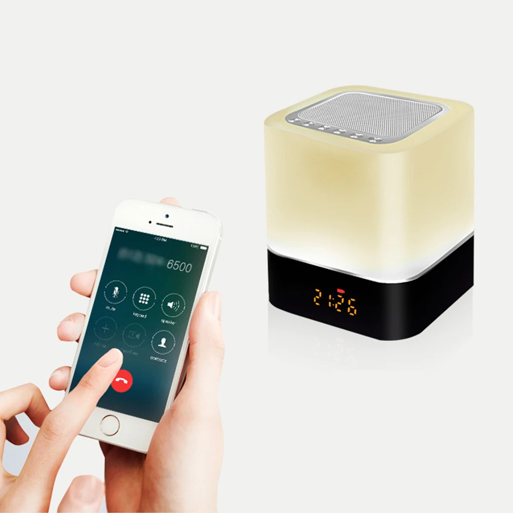 Светодиодный настольный светильник с Bluetooth 4 0 динамик будильник 3 режима