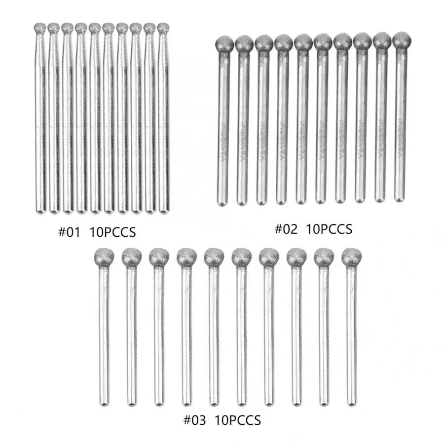 10 шт. нитрид бора Сферический шлифовальный шар форма шлифовальная игла