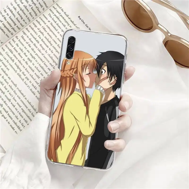 

Sword Online Fiction Phone Cases Transparent for Samsung s9 s10 s20 Huawei honor P20 P30 P40 xiaomi note mi 8 9 pro lite plus