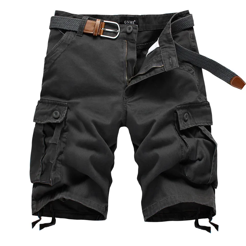 

Plus Size 29-44 Summer Cargo Short Men Casual Straight Knee Length Men Shorts Multi-pockets Outdoor Overalls Ropa Hombre No Belt
