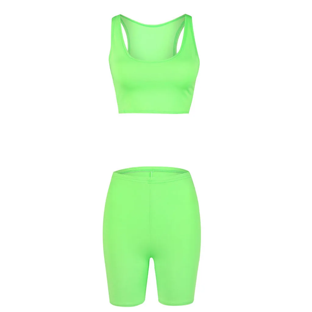 Women Refiective Bodycon Push Up Training Yoga Set Sleeveless Elastic Cycling Sports Activewear Suspenders Vest Tops Tracksuit | Спорт и