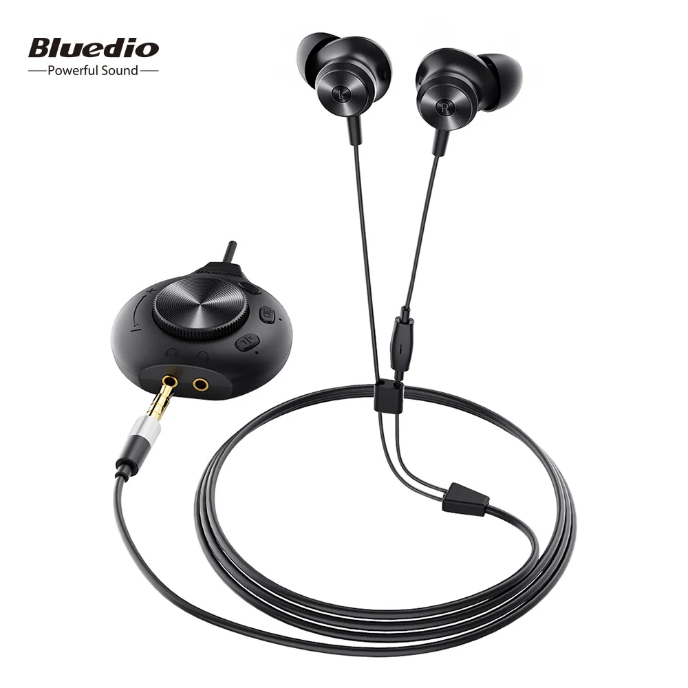 

Bluedio Li Pro Wired Earphones 7.1 Virtual Sound Card HIFI Stereo Headset Built-in Microphone Magnetic Headset for Phone PC