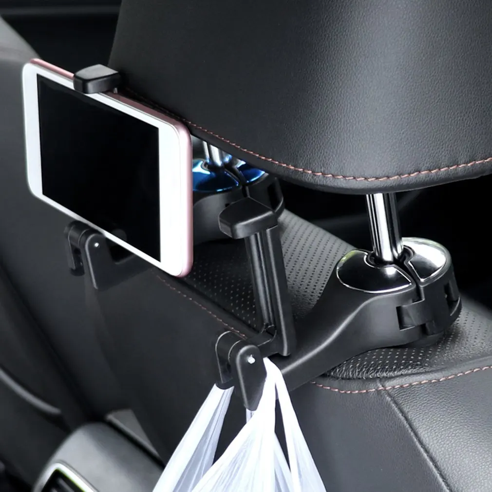 

Car Multifunctional Mobile Phone Holder Hook Creative Rear Headrest Hook Lock Type Mobile Phone Holder