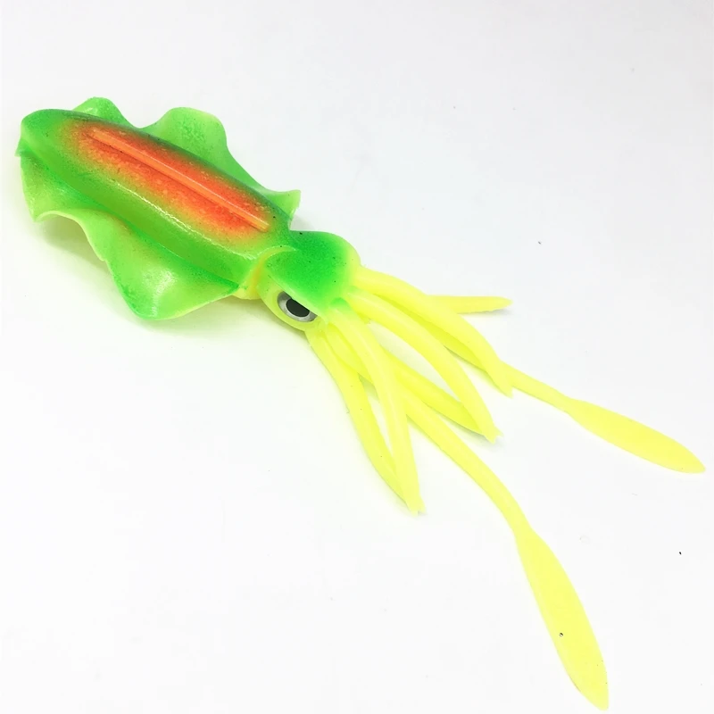 2Pcs*10/12/15cm Glow Fishing Luminous Octopus UV Squid Soft Lure Pesca Sea Fishing wobbler Bait Squid Jigs Fishing Tuna Lure