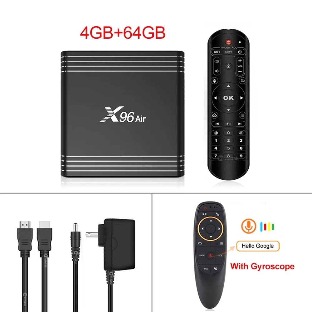 4GB 64GB G10 RC VONTAR X96 Air 8K Amlogic S905X3 Smart tv BOX Android 9,0 2,4G Wifi 1080P 4K Youtube X96Air телеприставка 4 Гб 64 Гб 32 Гб 2 Гб 16 Гб - Цвет: 4GB 64GB G10 RC
