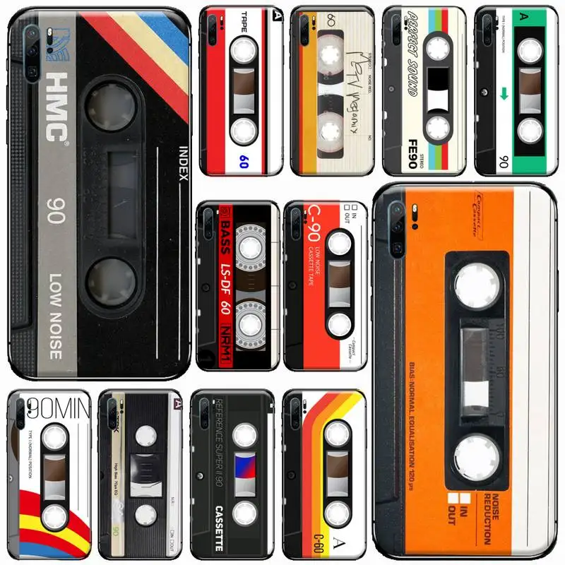 

RETRO CASSETTE TAPE vintage Phone Case For Huawei honor Mate P 9 10 20 30 40 Pro 10i 7 8 a x Lite nova 5t Soft silicone funda
