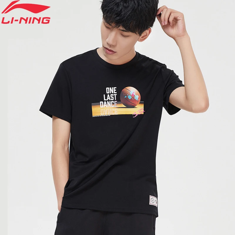 Li-Ning, Мужская баскетбольная майка Wade One Long Dance, хлопковая Футболка с подкладкой, дышащие спортивные футболки, топы AHSP675 MTS3113