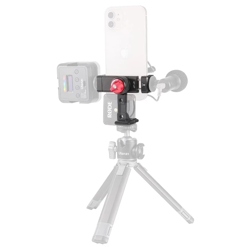

Ulanzi ST-27 Metal Phone Holder Clamp With Cold Shoe Arca 360° Rotatable Mount Holder for Smartphone iphone 13 12 11 pro max