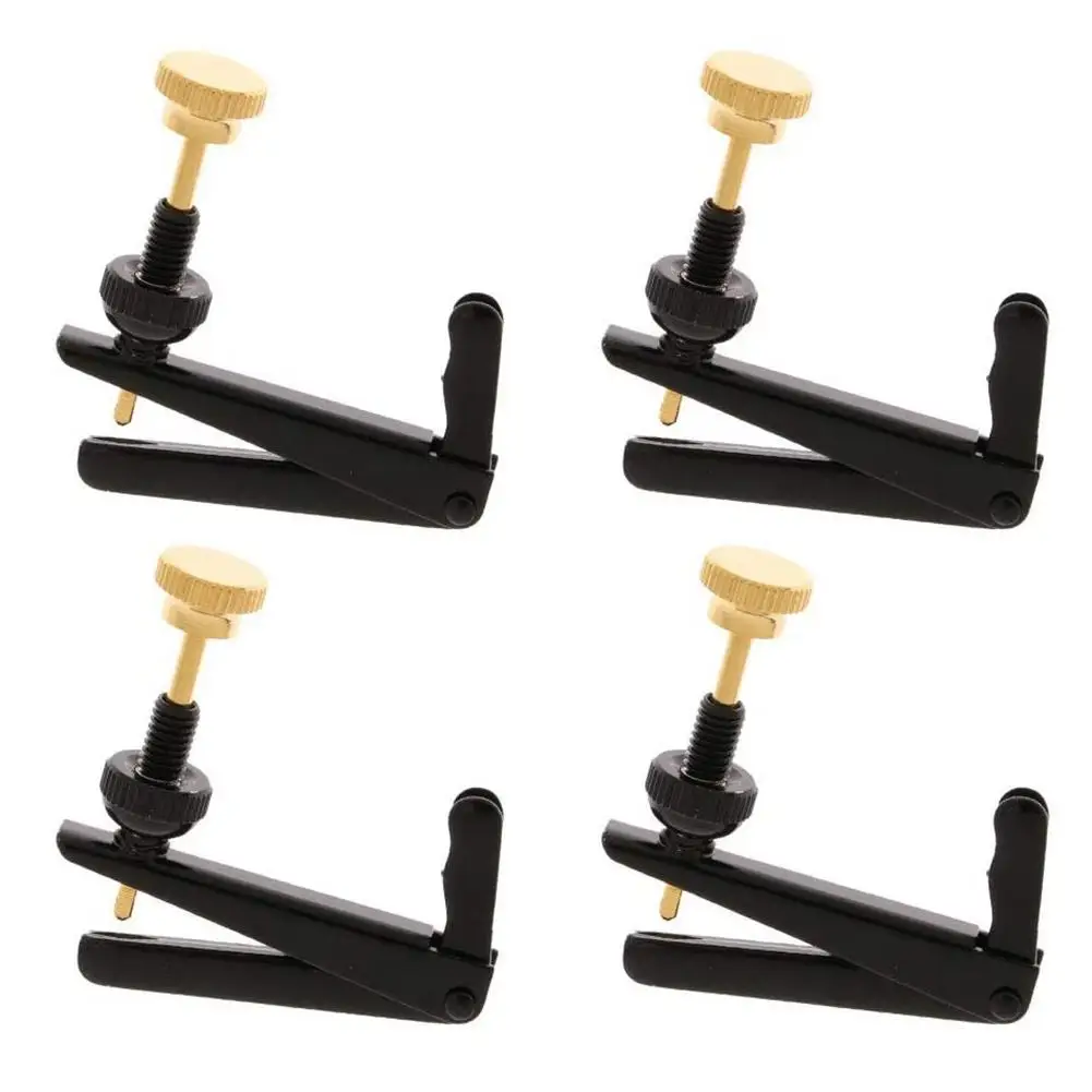 

4pcs Cello String Adjusters Metal 3/4-4/4 Cello Strings Metal Fine Tuners Cello Replacement Parts