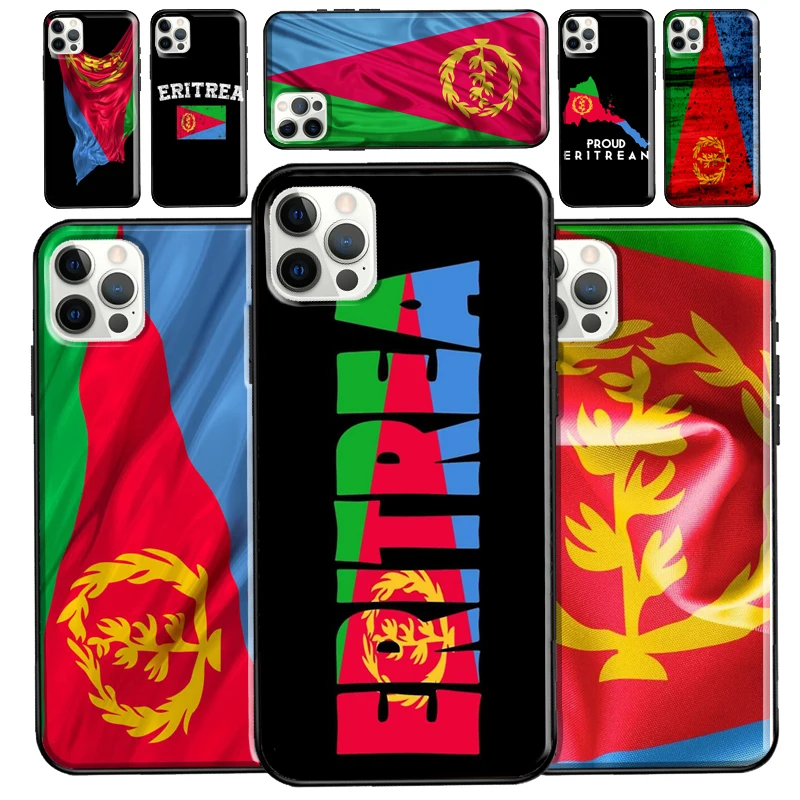 Чехол с флагом Эритреи для iPhone 13 Mini 11 12 Pro Max X XR XS 6S 8 7 Plus SE 2020 резиновая задняя