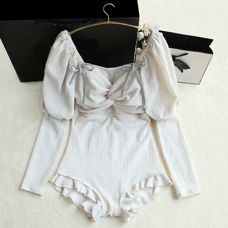 Женский комбинированный костюм STAERK в французском ретро стиле купальник для