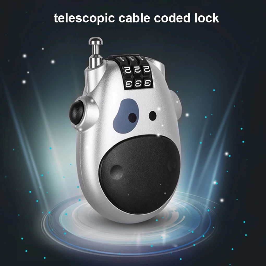 

Telescopic Wire Rope Steel Cable Code Lock Suitcase Car Sled Motorcycle Helmet High-precision Code Wheel Password Lock