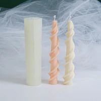 diy screw rod candle mold handmade rotating lace silicone mold wedding deco aromatherapy plaster fragrant mould wax making tool