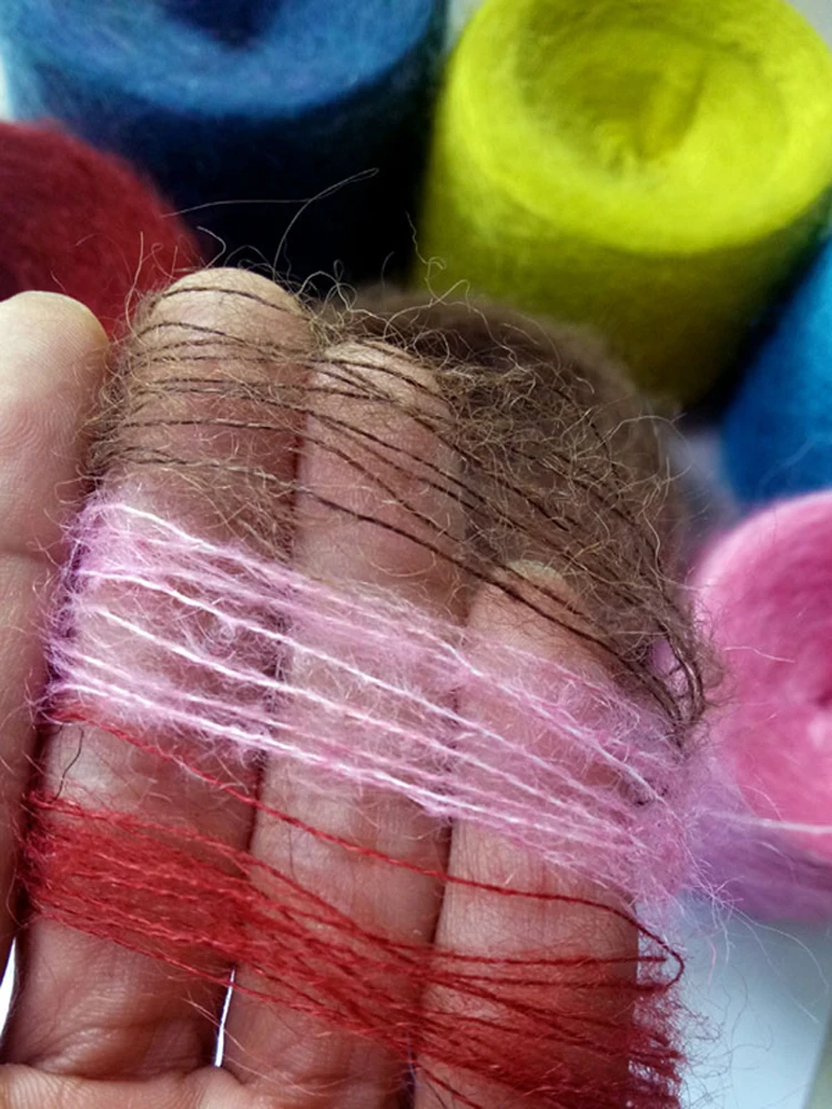 TPRPYN 1 шт. 50 г Ангорская мохеровая пряжа для ручного вязания Мягкая шерстяная