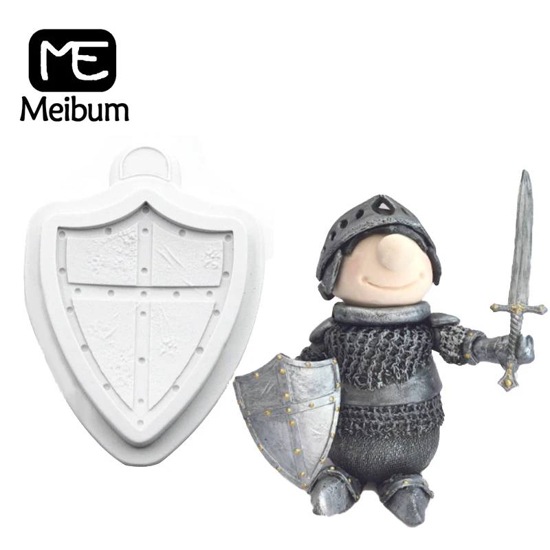Meibum рыцарский щит узор камедь паста сахар ремесло помадка форма детский подарок