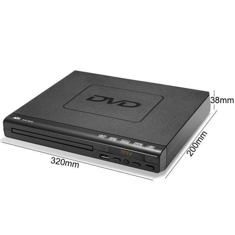 Горячий порт способный DVD плеер для ТВ поддержка порта USB компактный