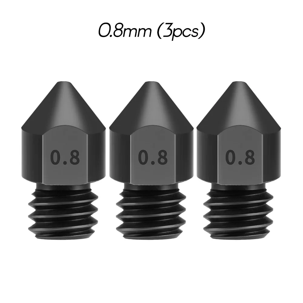 Aibecy 3 шт закаленные стальные насадки 0 8 мм для 1 75 нити Creality Ender 3/CR 10/CR 10S Pro 3D принтер