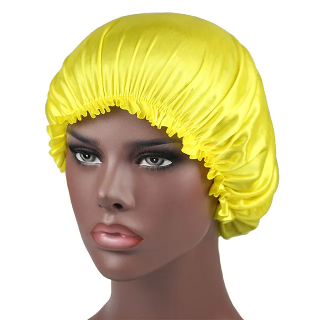 

Women Satin Bonnet Turban Hat Headwear Chemo Beanies Silk Donna Sleep Cap Ladies Hair Cover Hair Accessories