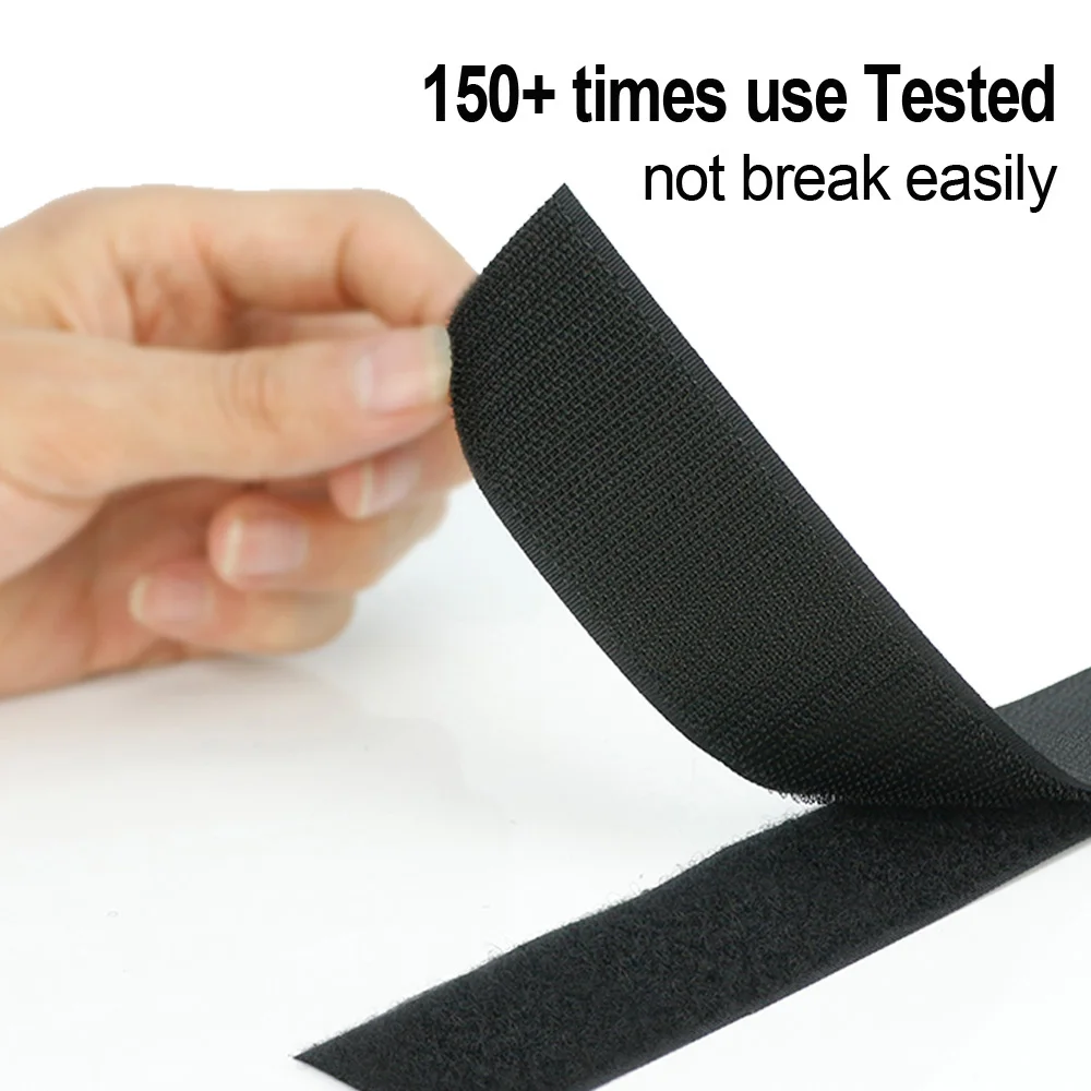 20Pcs Black Reusable Magic Tapes Cables Ties Messy Wires Bundled Organize Straps For Guitar Accessories | Спорт и развлечения