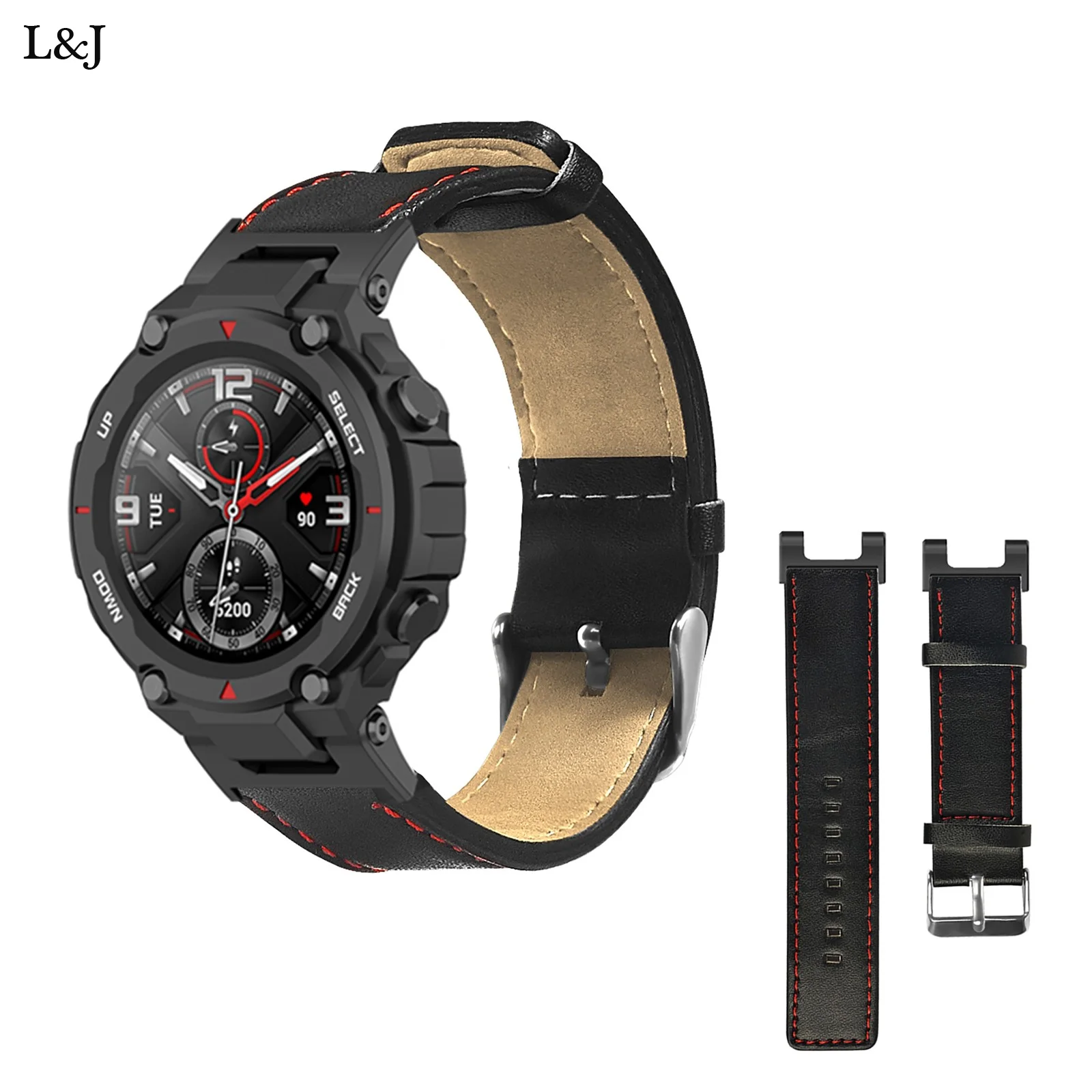 

Сменный ремешок для Huami Amazfit T-Rex, браслет для смарт-часов Xiaomi Huami Amazfit T-Rex Pro, кожаный ремешок # LR2