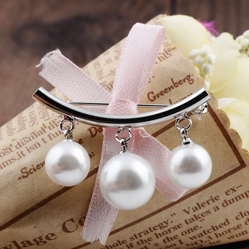 Неподвижная Нескользящая брошь в Корейском стиле простая изогнутая подвесная