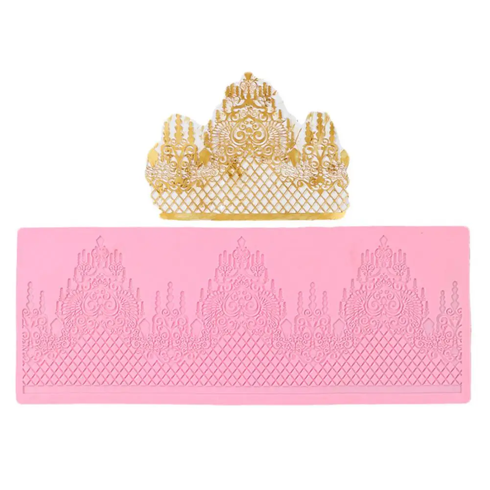 Большой цветочный узор кружева силиконовые формы для свадьбы помадка торт