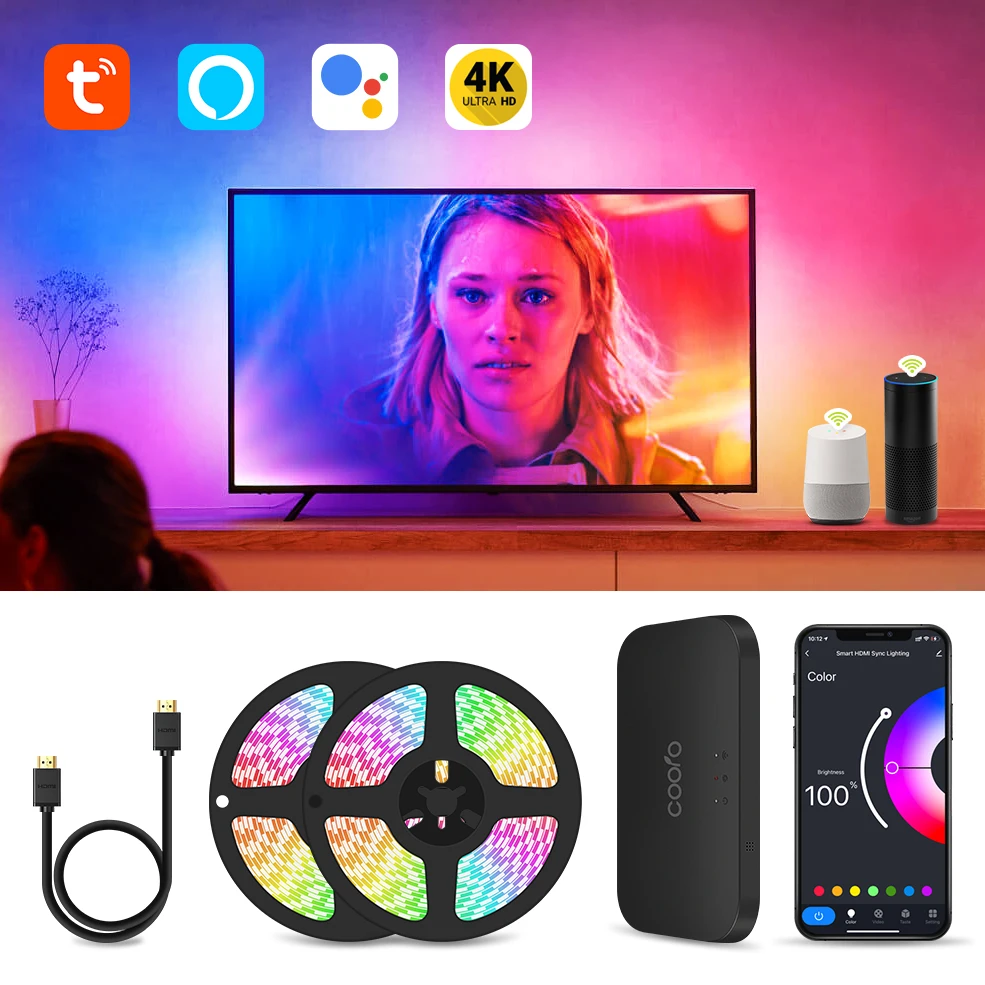 Комплект для подсветильник Ки компьютера цветная светодиодная лента с