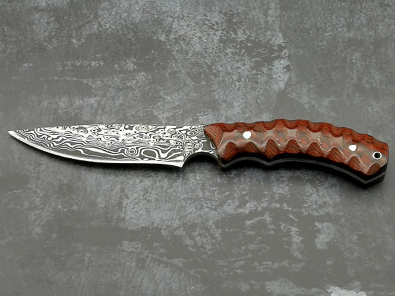 ToughKeng Красный Микарта ручка Forge 440 стальной нож с фиксированным лезвием 58HRC походные ножи для выживания