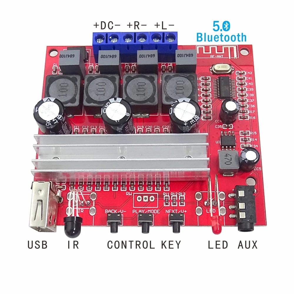 Lusya TDA3116D2 Цифровой Bluetooth 5 0 усилитель мощности плата 100 Вт * 2 стерео поддержка TWS box