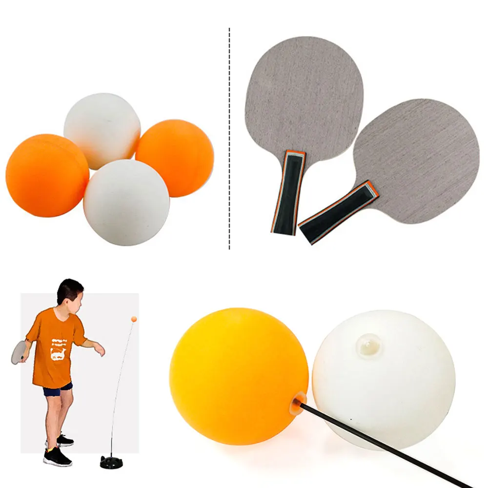 

Portable Table Tennis Set Self-Training Leisure Kid Indoor Outdoor Play Toys Table Tennis Trainer Elastic Shaft with Racket