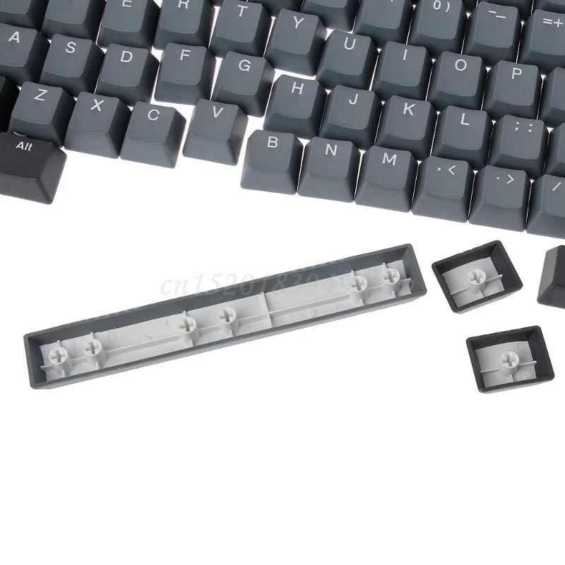 

Black Key Caps Gray Mixed Thick PBT 108 Keycaps Cherry Profile Layout Bi-Color Injection Overmolding Keycap