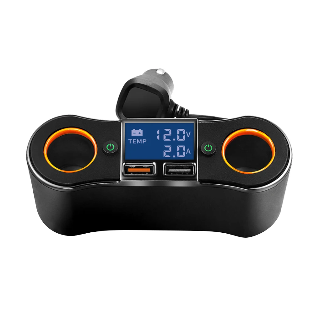 Автомобильное зарядное устройство с двумя USB портами и поддержкой быстрой