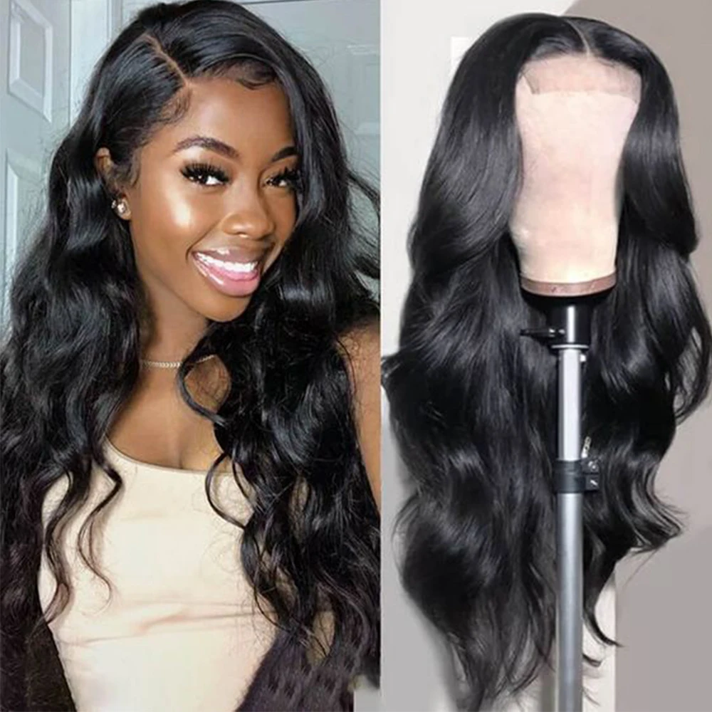 

Royce 4x4 Lace Closure Wig Human Hair Brazilian Body Wave Lace Closure Wigs For Black Women 180 Density Brazilian Hair Lace Wig