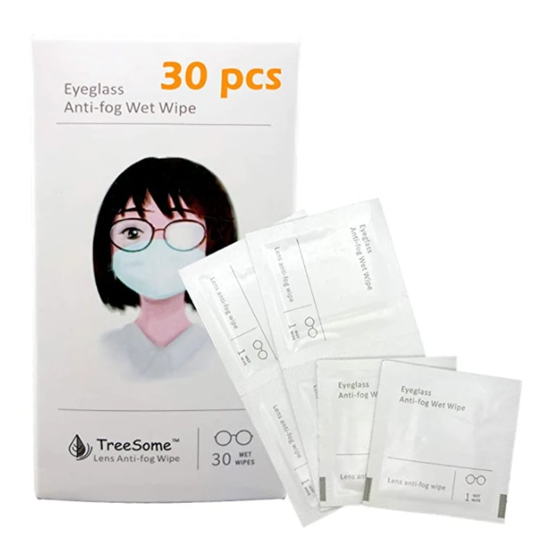 

30Pcs Anti-Fog Wipes Glasses Pre-moistened Antifog Lens Wipe Eyeglass Defogger X7YA