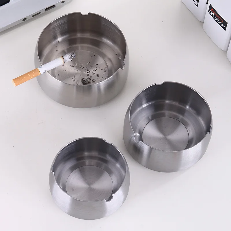 Пепельница из нержавеющей стали для дома гостиной офисная металлическая