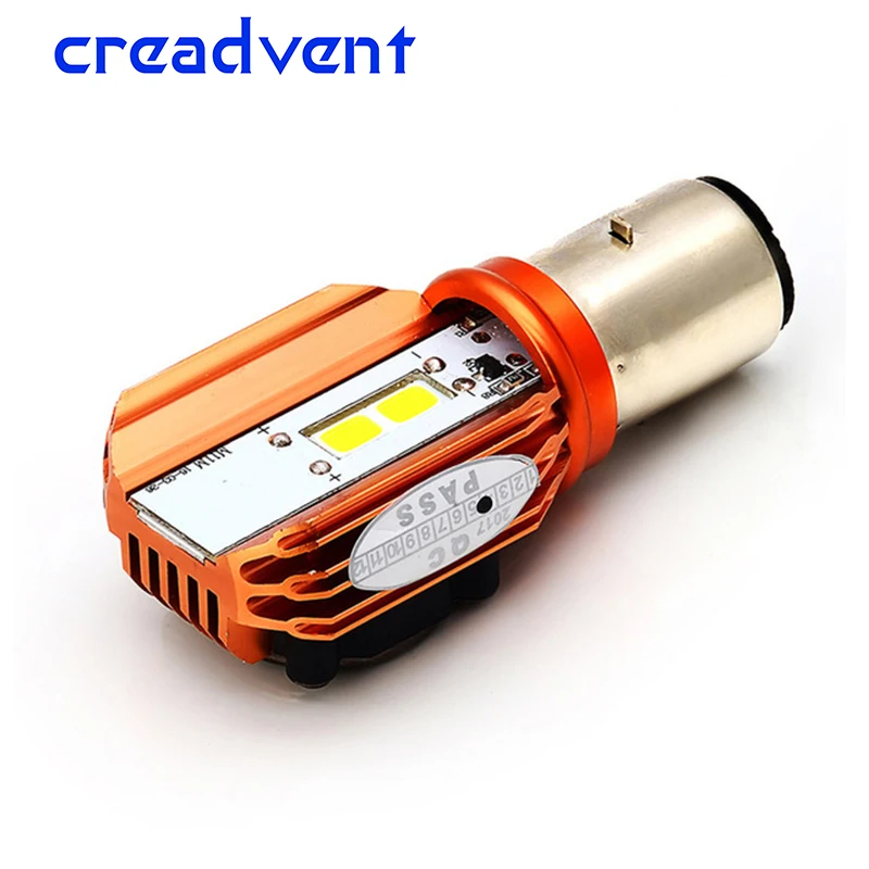 Creadvent Новинка 2018 головной светильник для мотоцикла лампа BA20D Led 20 Вт 2000LM COB