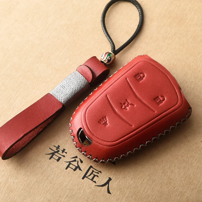 Натуральная кожа чехол ключа дистанционного управления автомобилем для Cadillac ESV
