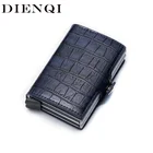 Кошелек DIENQI мужской тонкий с рчид-картой, маленький кожаный компактный бумажник в винтажном стиле, 2020