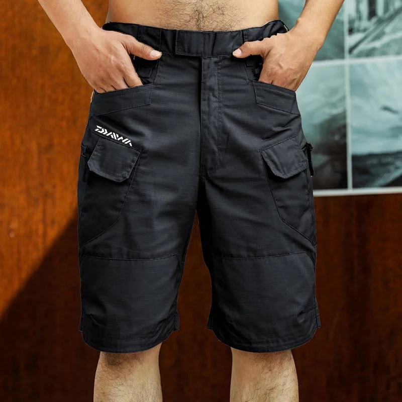 

Outdoor Casual Men Plus Size Tactical Fishing Short Pant Multi-Pockets Durable Hiking Climbing Sports Fishing Clothing Shorts